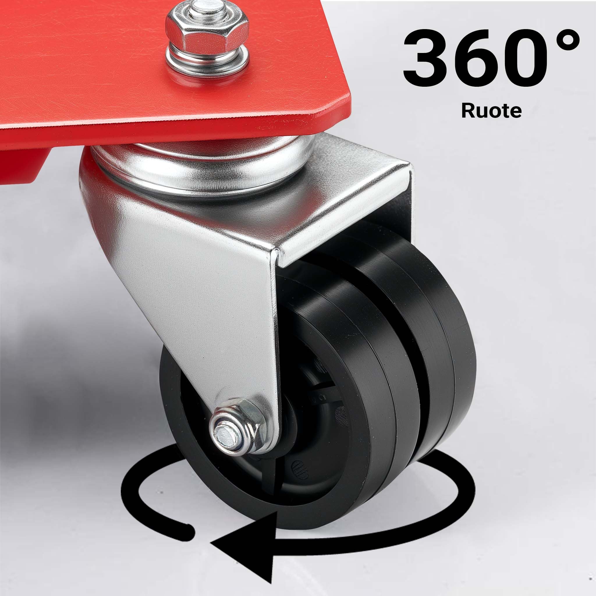 Wiltec Carrello Sposta Moto 60x42 cm 250 kg Corto