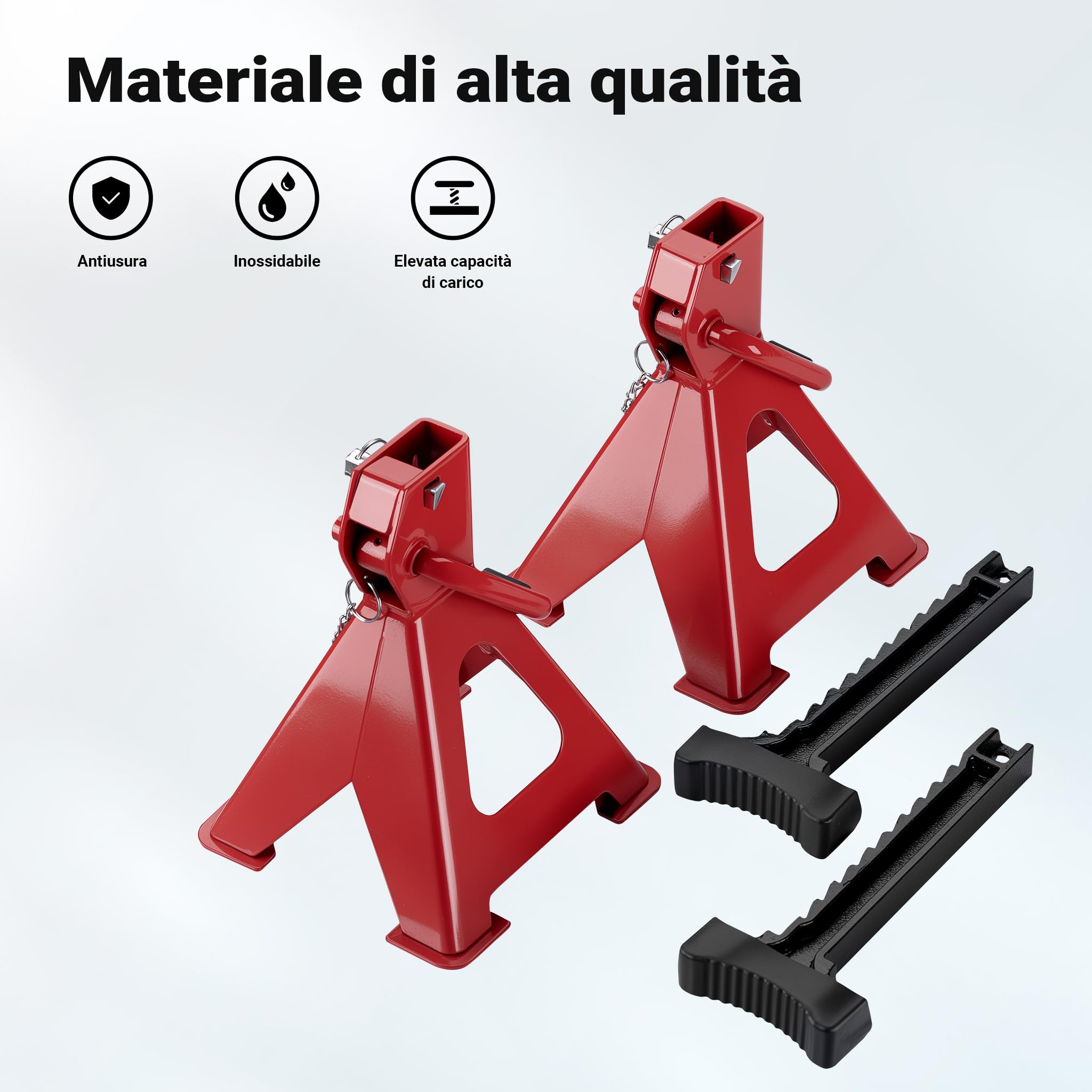 Wiltec Cavalletti Auto 3t Set 2pz 29-42,5cm con Perno