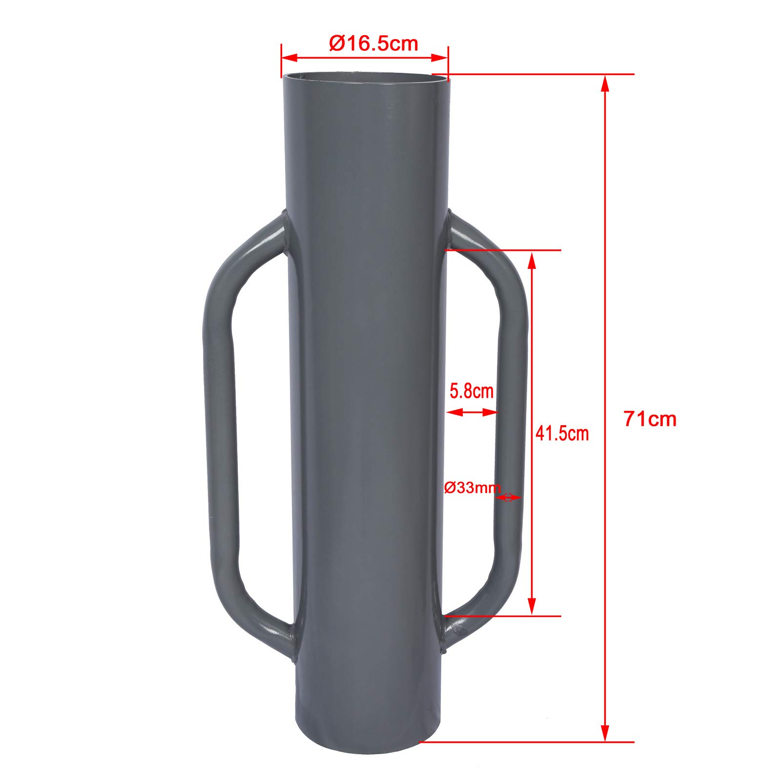 Wiltec Battipalo Manuale Acciaio Ø 165 mm 16 kg Manici