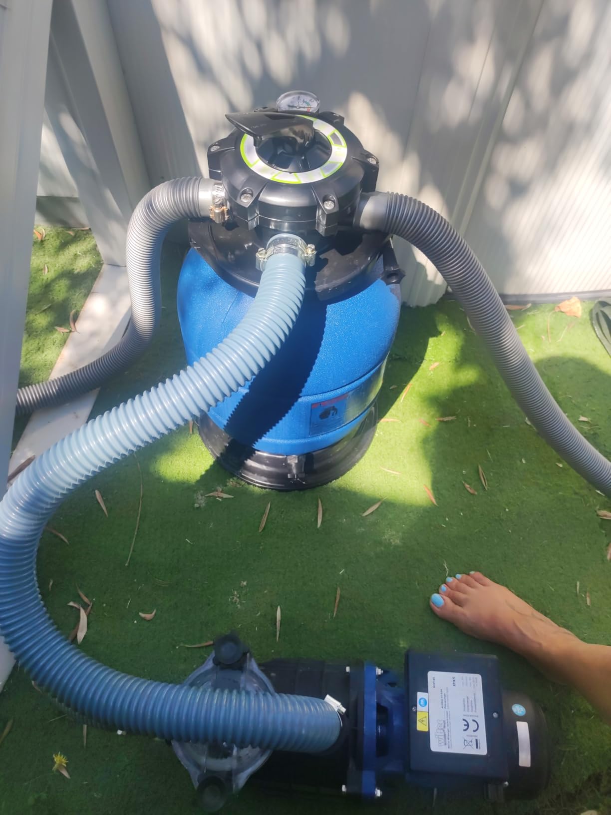 Wiltec Filtro a Sabbia Piscina senza Pompa 21,5 L