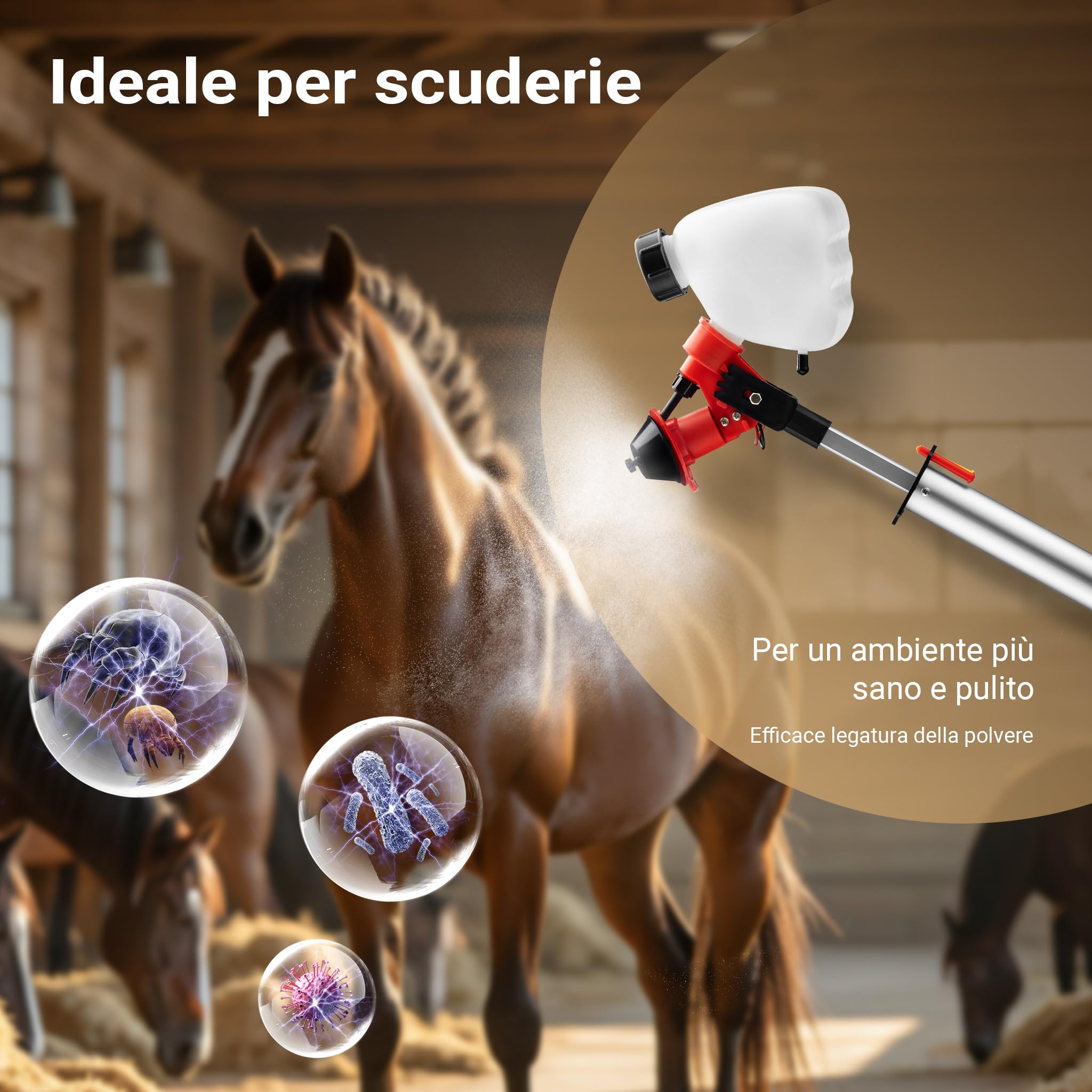 Wiltec Spruzzatore Batteria MicroULV+ Nebulizzatore Scuderia 3 Ugelli