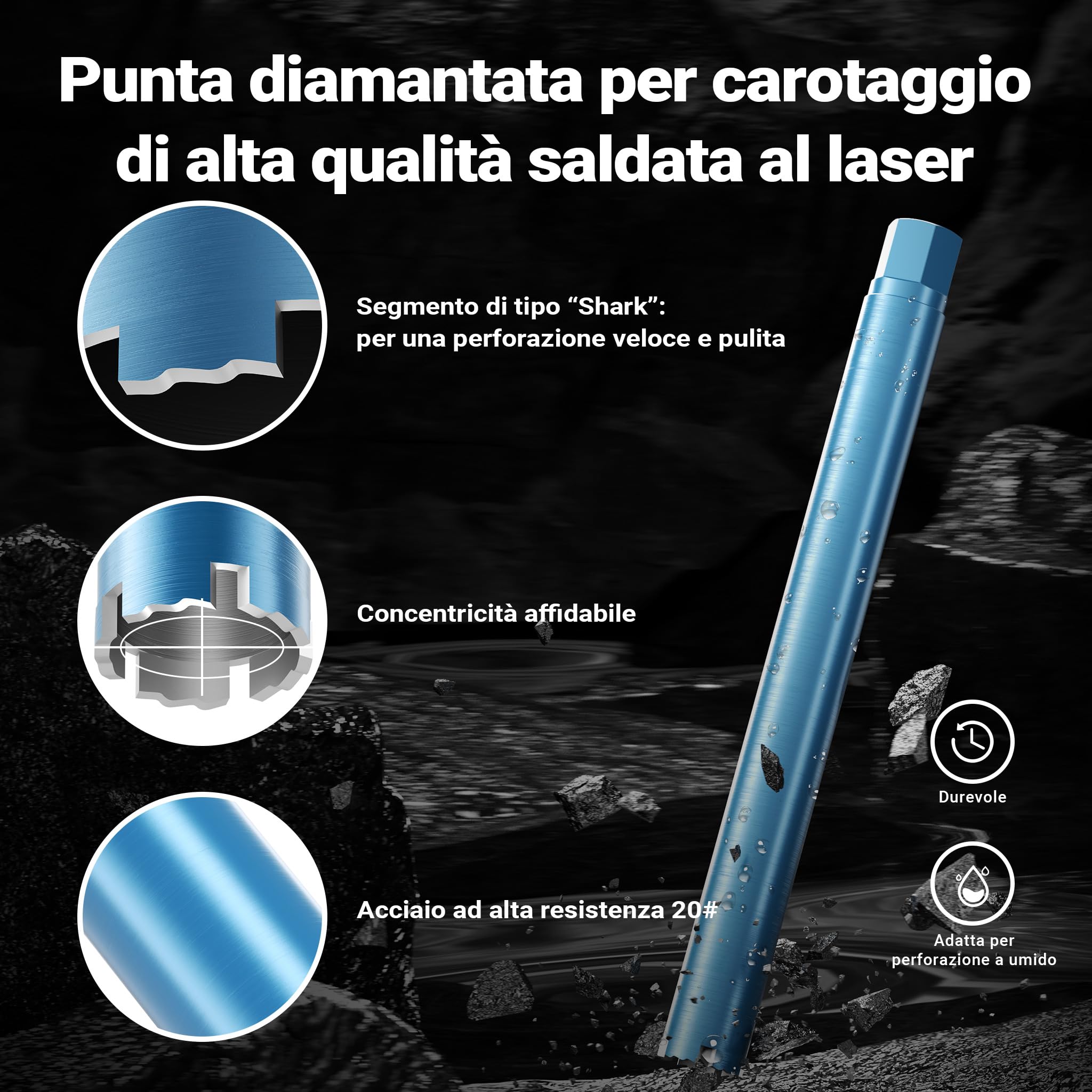 Wiltec Corona Diamantata 52 mm 450 mm UNC 1-1/4