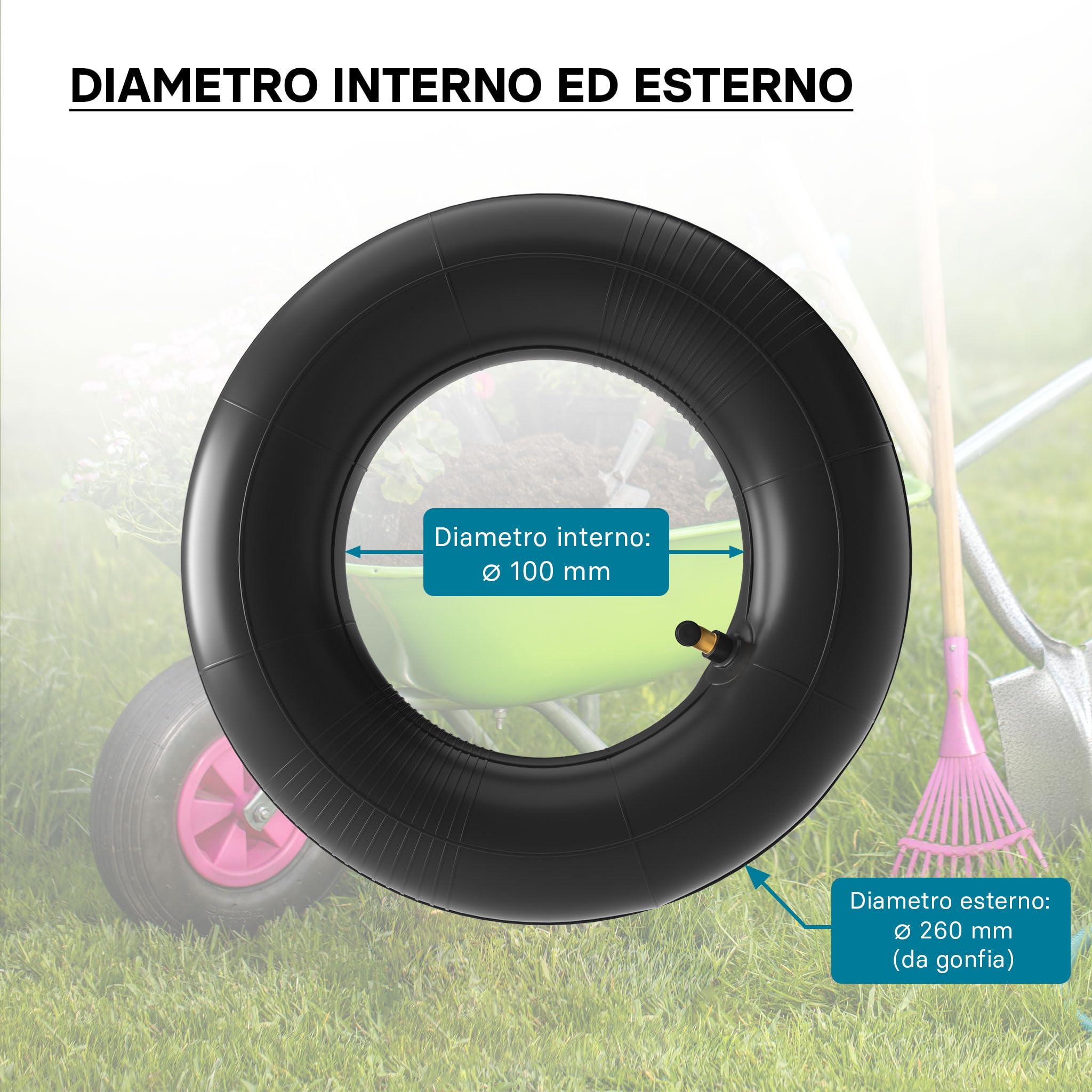 Wiltec Camera d'Aria 3.00/3.50-4 TR87 per Carriola