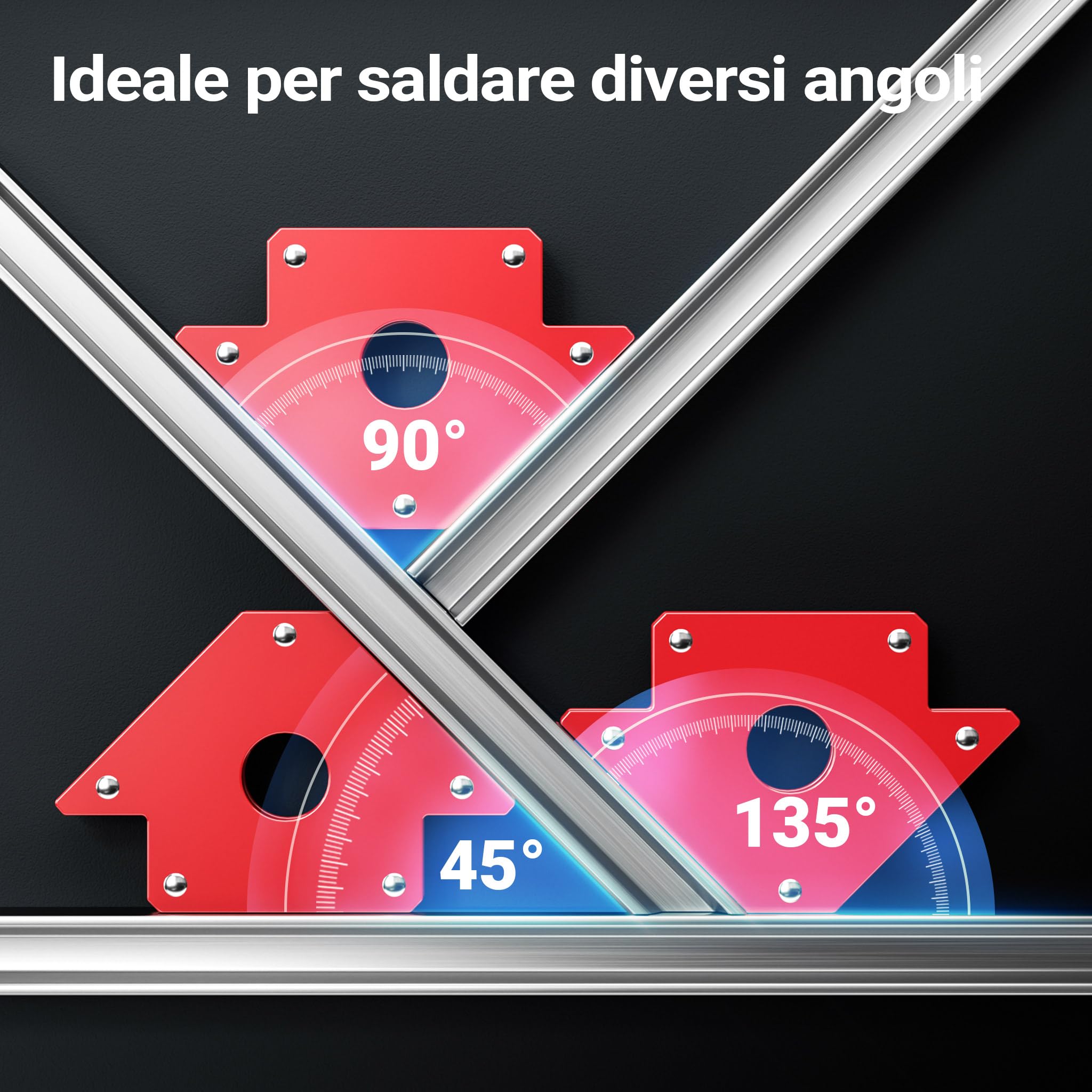 Wiltec Magnete per Saldatura 20 kg 45°/90°/135°