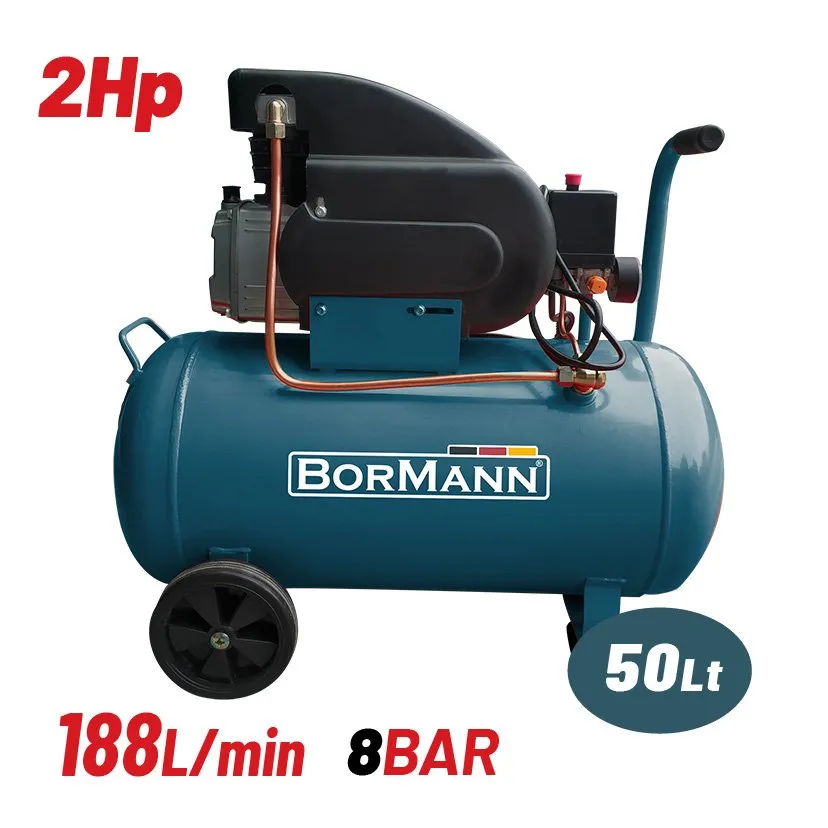 Bormann compressore aria 50L 2HP 188 l/min