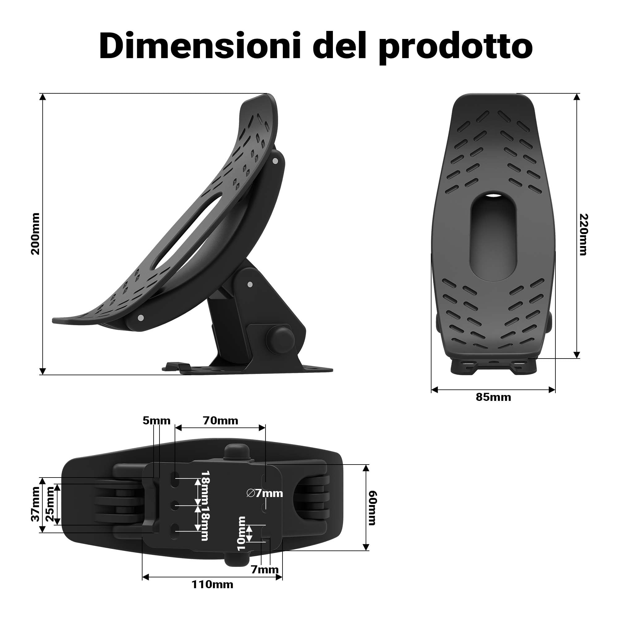 Wiltec staffe portakayak auto 70 kg con cinghie