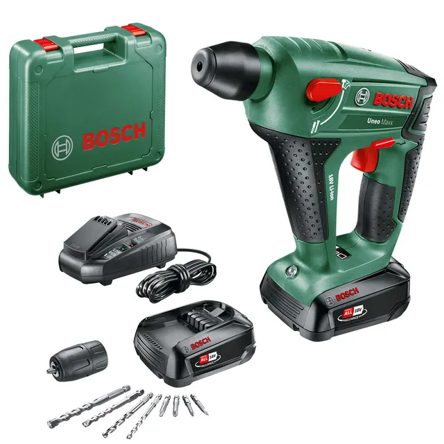 Bosch UneoMaxx Martello Perforatore 18V 2 Batterie 10 mm