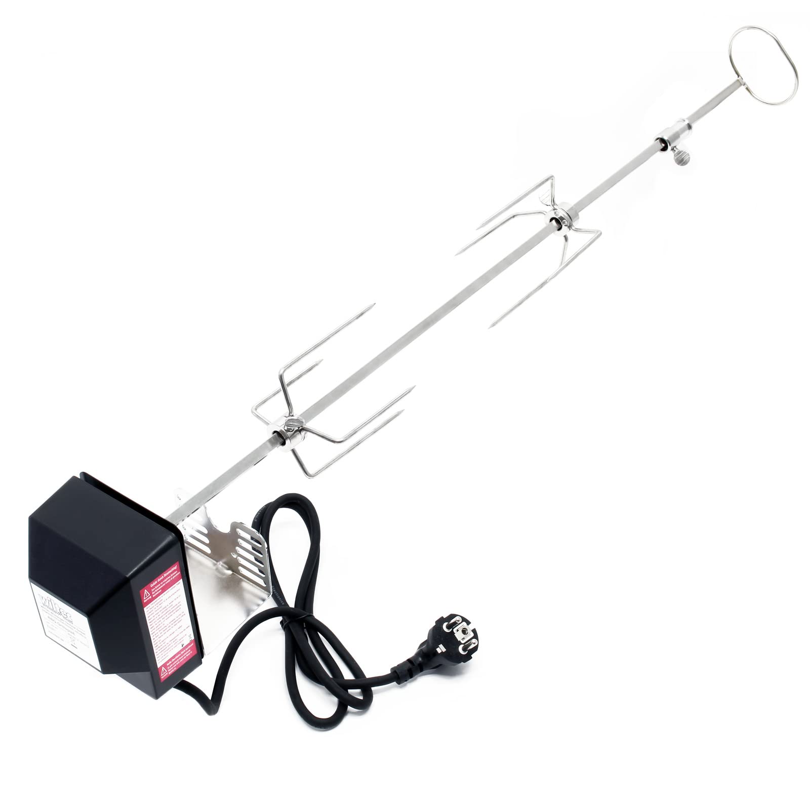 Wiltec Forchettoni Fermacarne Spiedo Ø 5-11 mm Acciaio Cromato