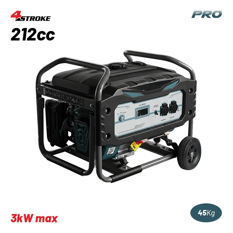 Bormann Pro BGB3710 generatore benzina 2800W AVR 212cc ruote