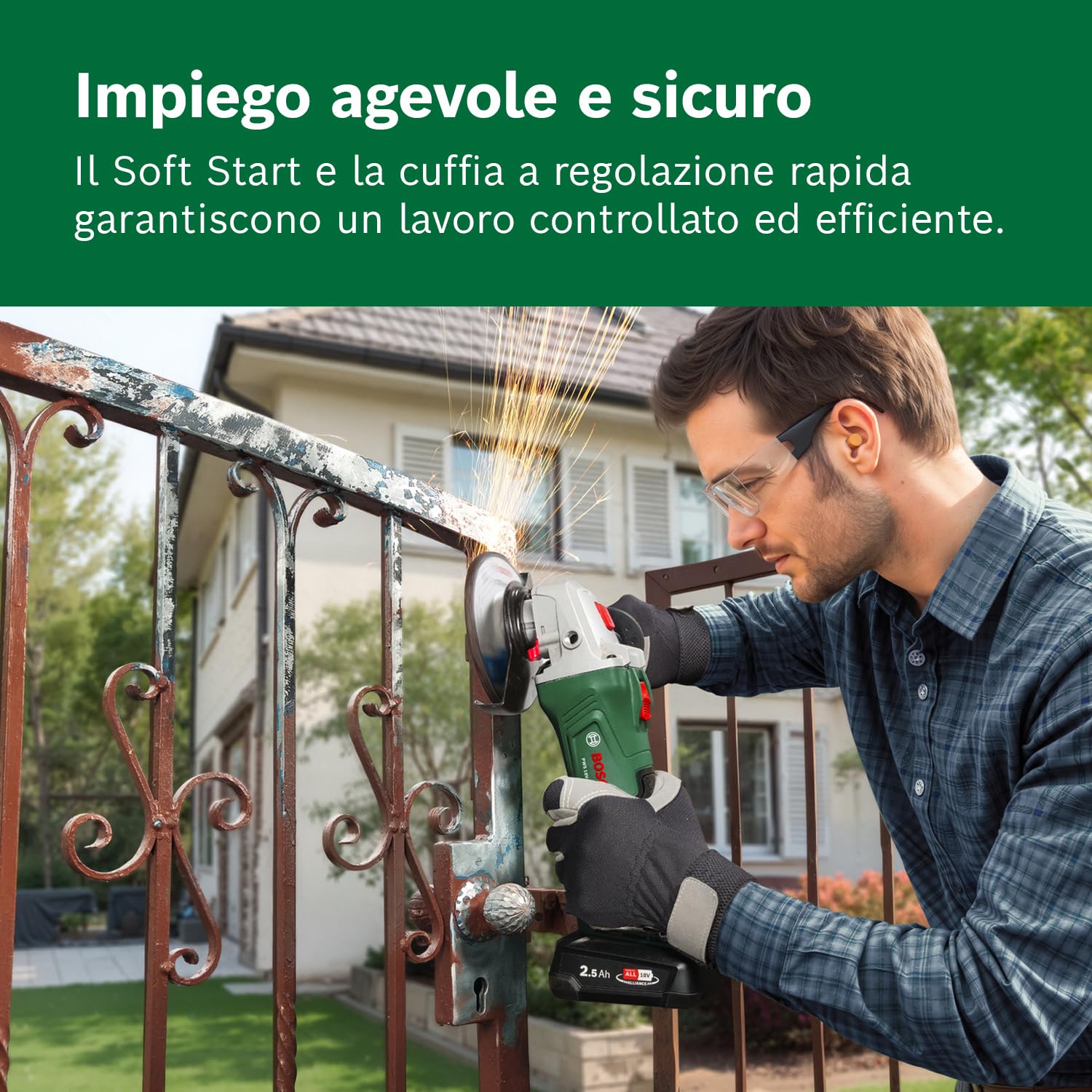 Bosch PWS 18V-70 Smerigliatrice angolare 115 mm solo corpo