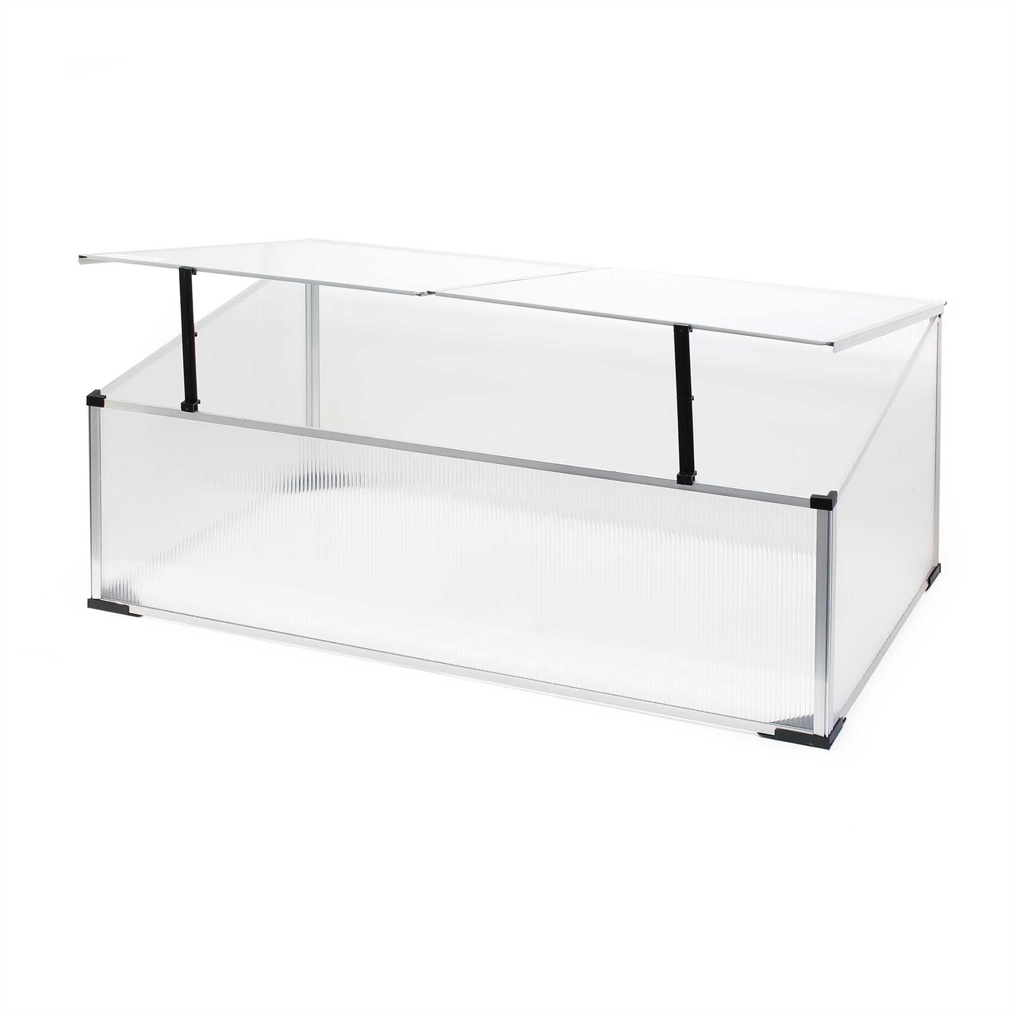 Wiltec mini serra policarbonato 100x60x40 cm 2 ante