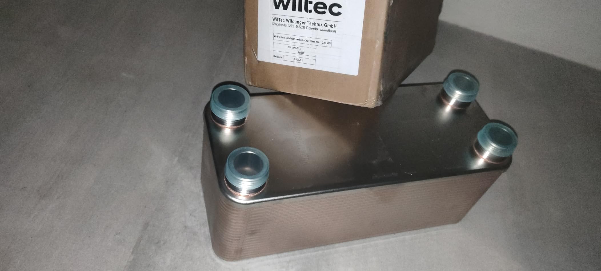 Wiltec 50684 scambiatore a piastre 30 piastre 330 kW inox
