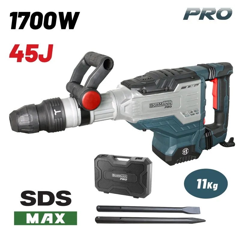 Bormann martello demolitore SDS-Max 1700W 45J valigetta