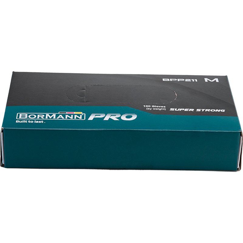 Bormann Guanti Monouso Nitrile Neri XL 100 Pz Senza Polvere