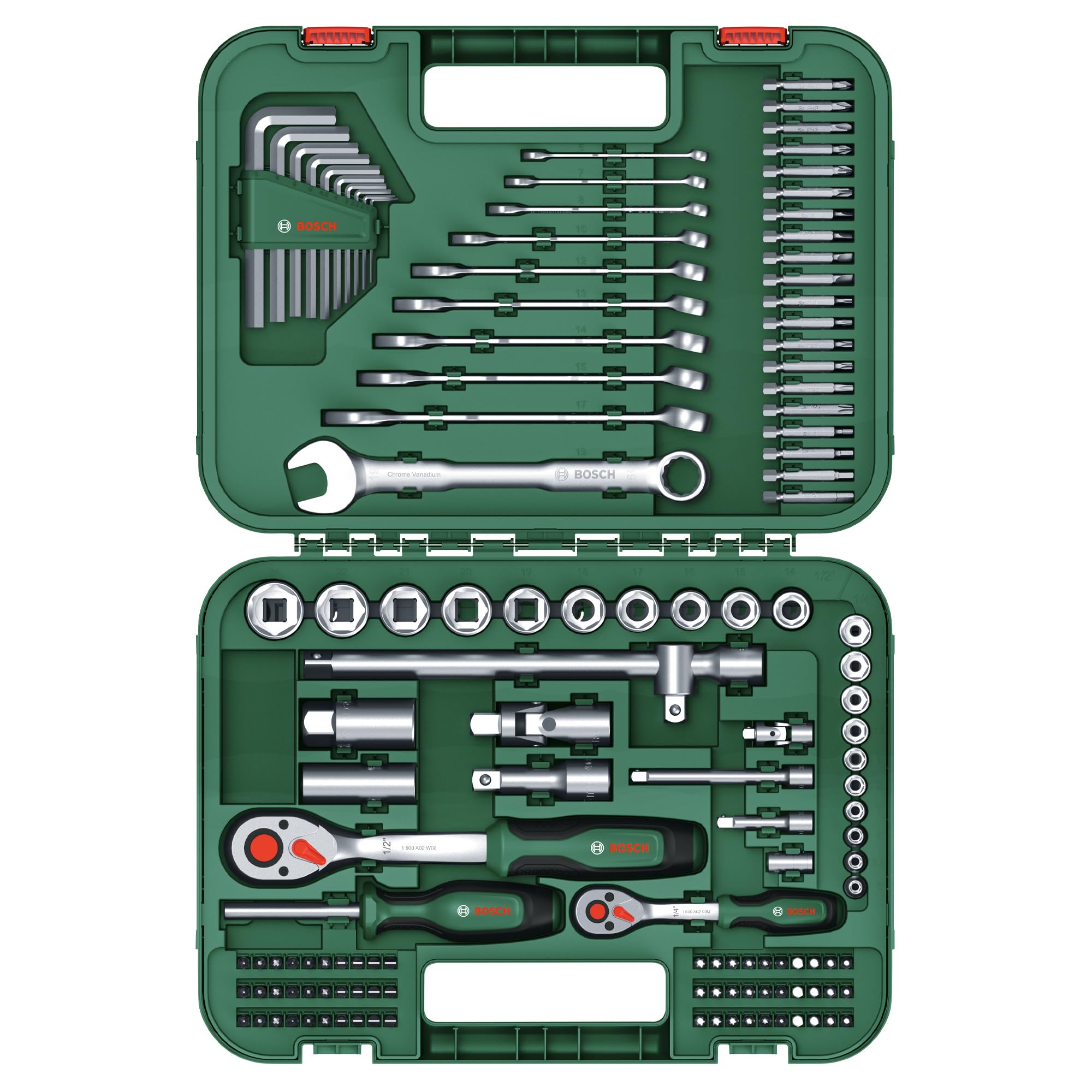 Bosch Advanced set utensili manuali 132 pezzi valigetta