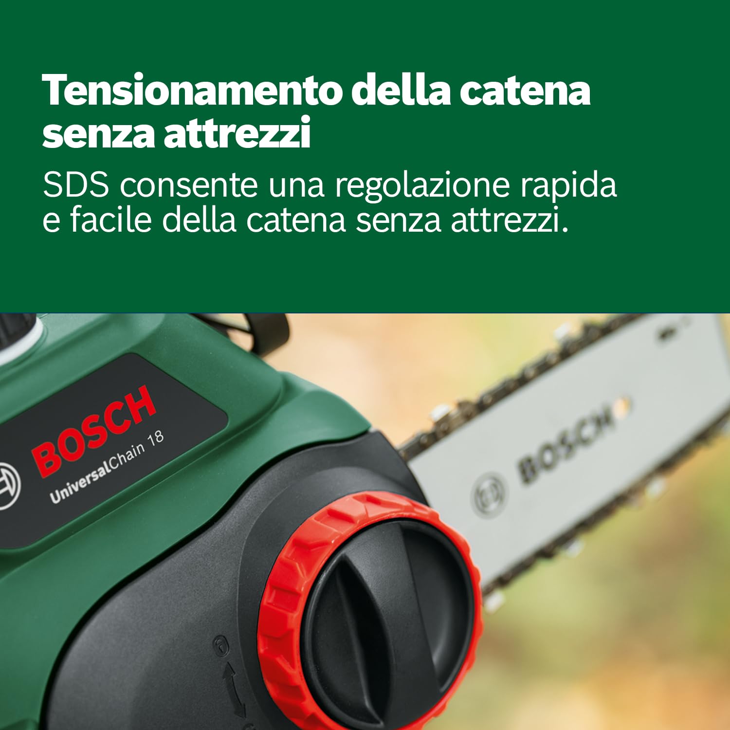 Bosch UniversalChain 18 Motosega a Batteria Solo Corpo Leggera