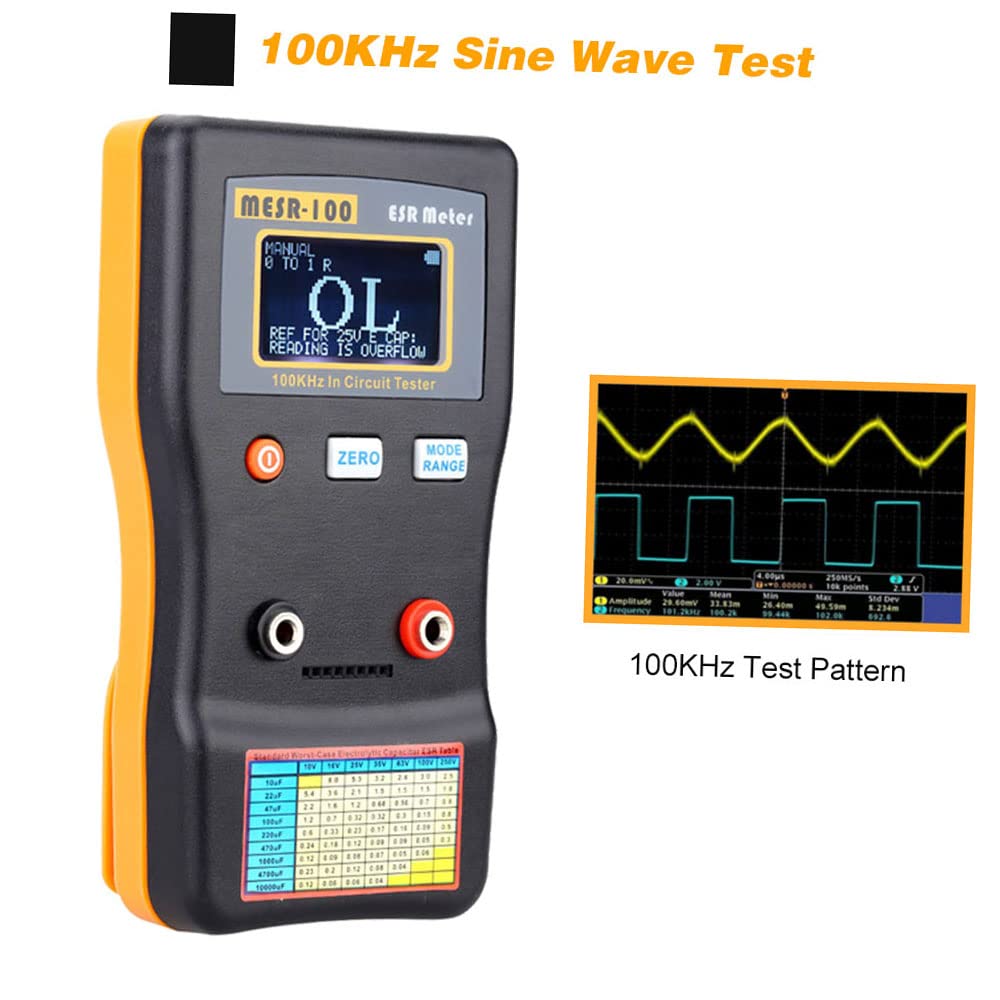 Weytoll MESR-100 V2 tester ESR condensatori 100 kHz clip SMD