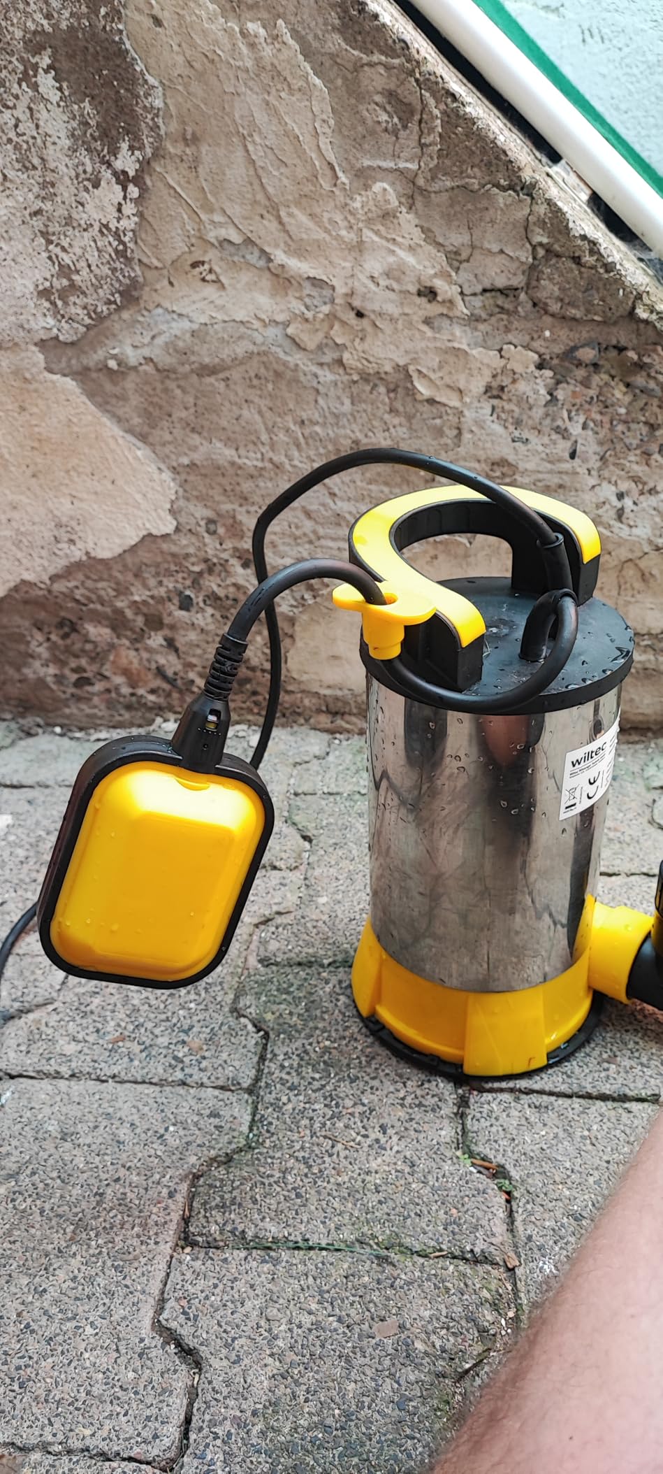 Wiltec Pompa Sommersa 850W 15000 l/h Pozzo Acciaio Inox