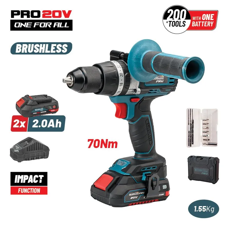 Bormann Pro trapano battente a batteria brushless corpo