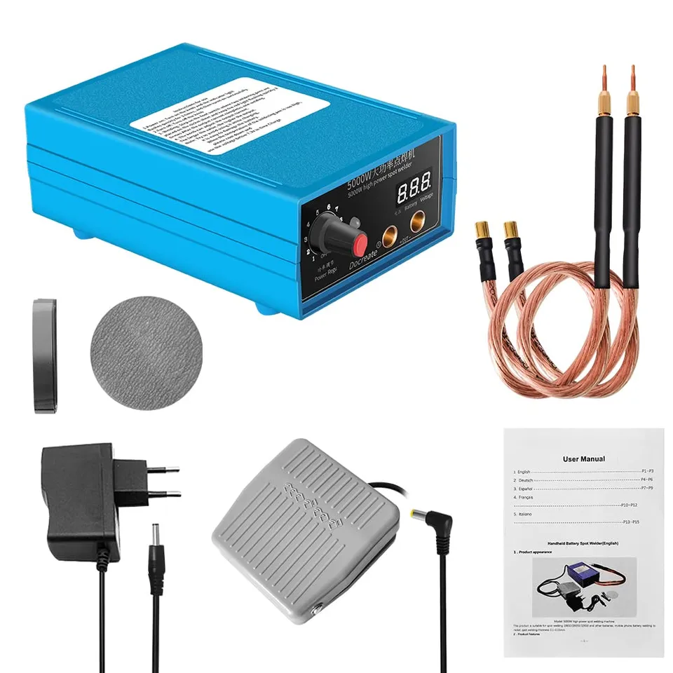 Weytoll 5000W Saldatrice a Punti 10 Livelli con Pedale