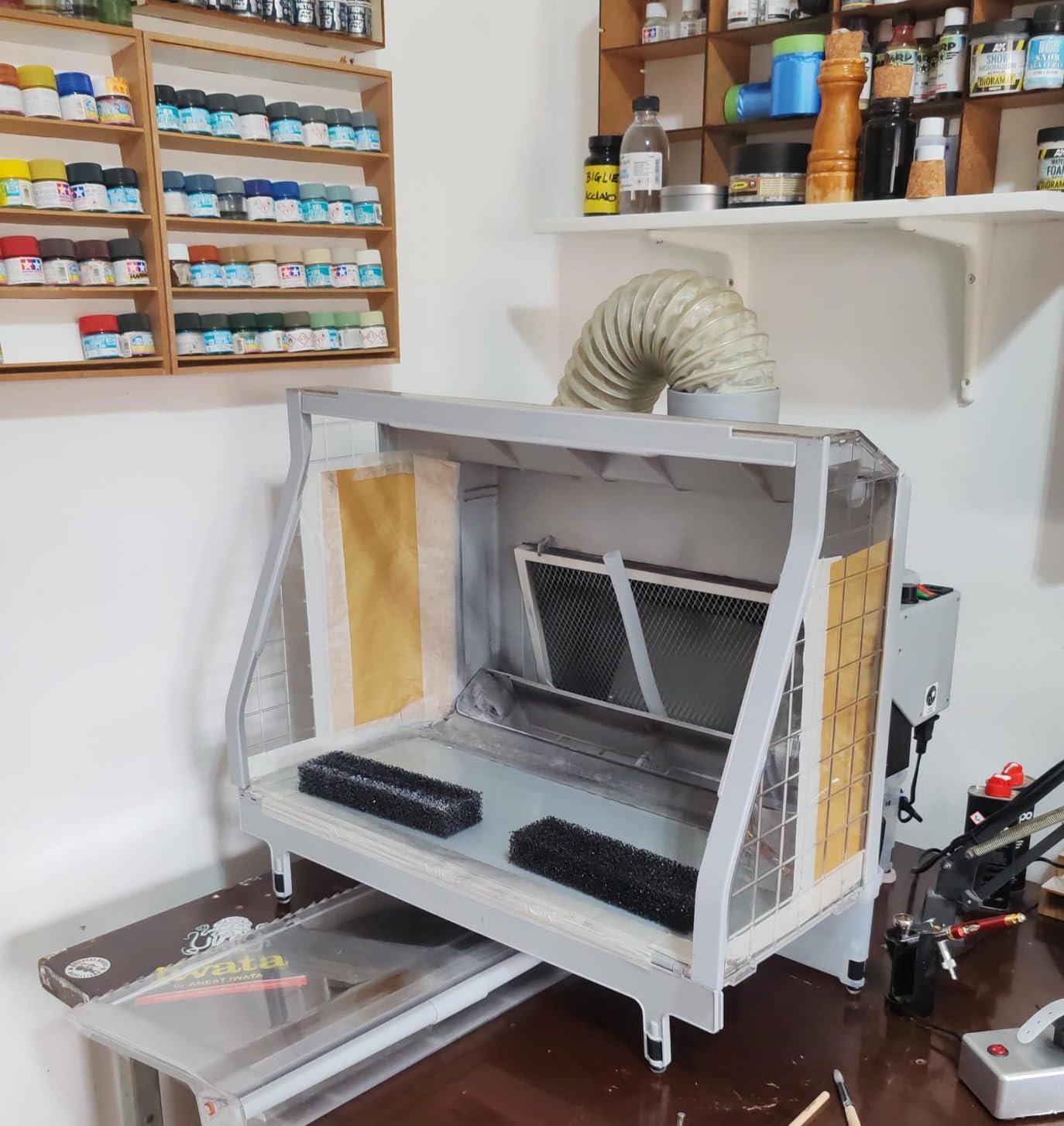 XPOtool Cabina verniciatura aerografo LED 11 m3/min