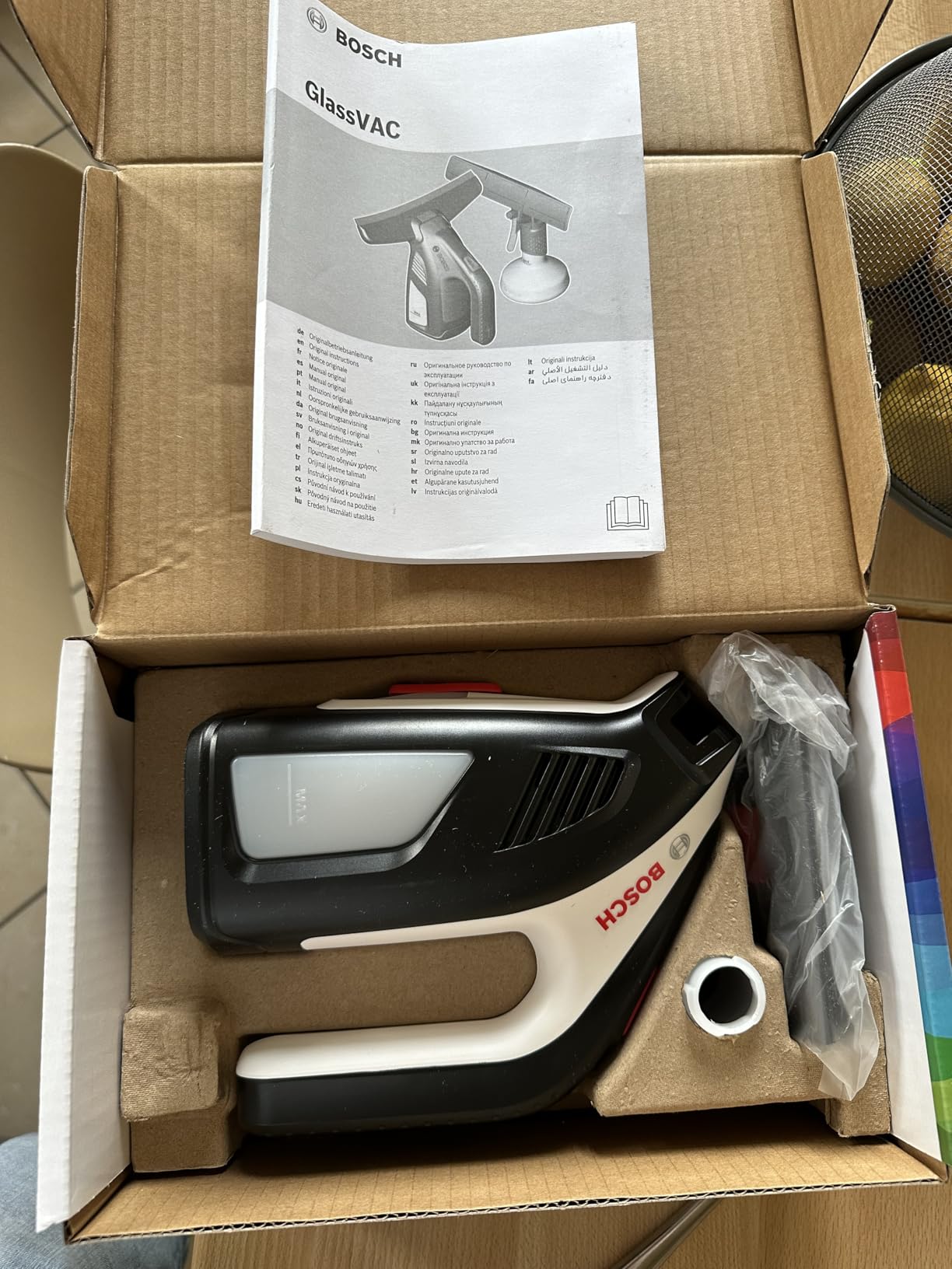 Bosch GlassVAC Premium Set Lavavetri a Batteria 2 Spazzole