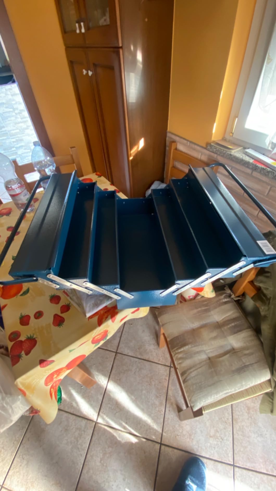 Wiltec cassetta portautensili acciaio 530x200x250 7 scomparti XXL