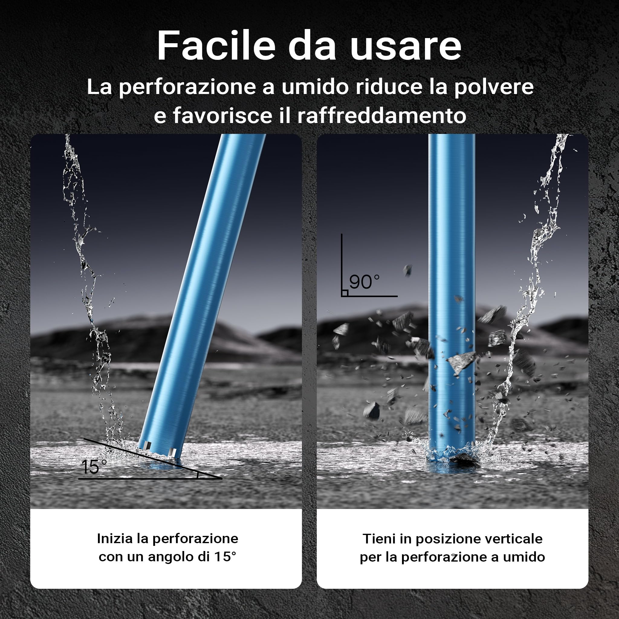 Wiltec Corona Diamantata 52 mm 450 mm UNC 1-1/4