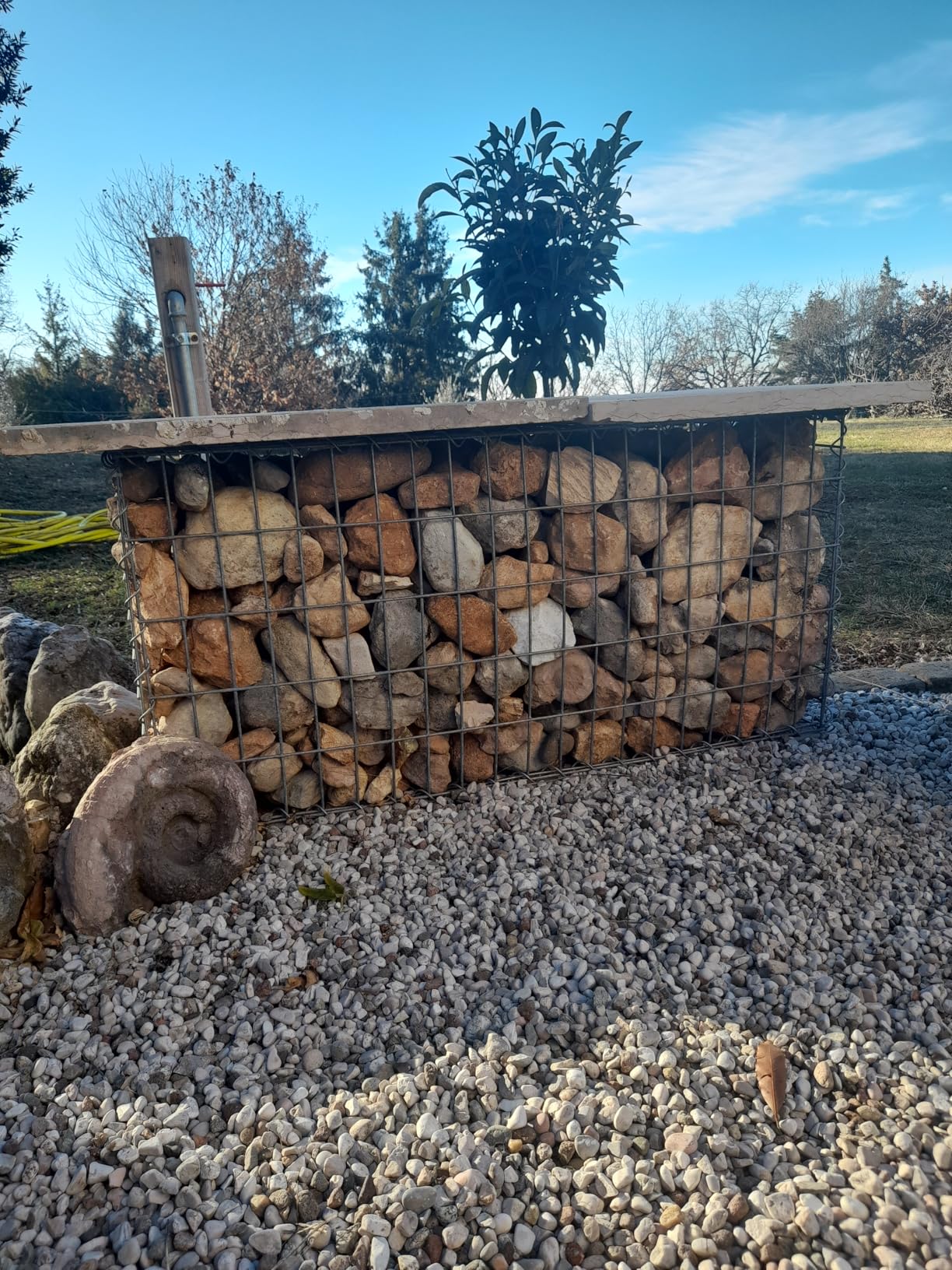Wiltec gabbione metallico 100x80x30 cm filo 4 mm zincato
