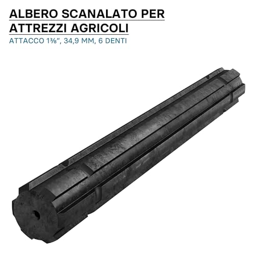 Wiltec BT2 albero cardanico scanalato 300 mm 6 denti