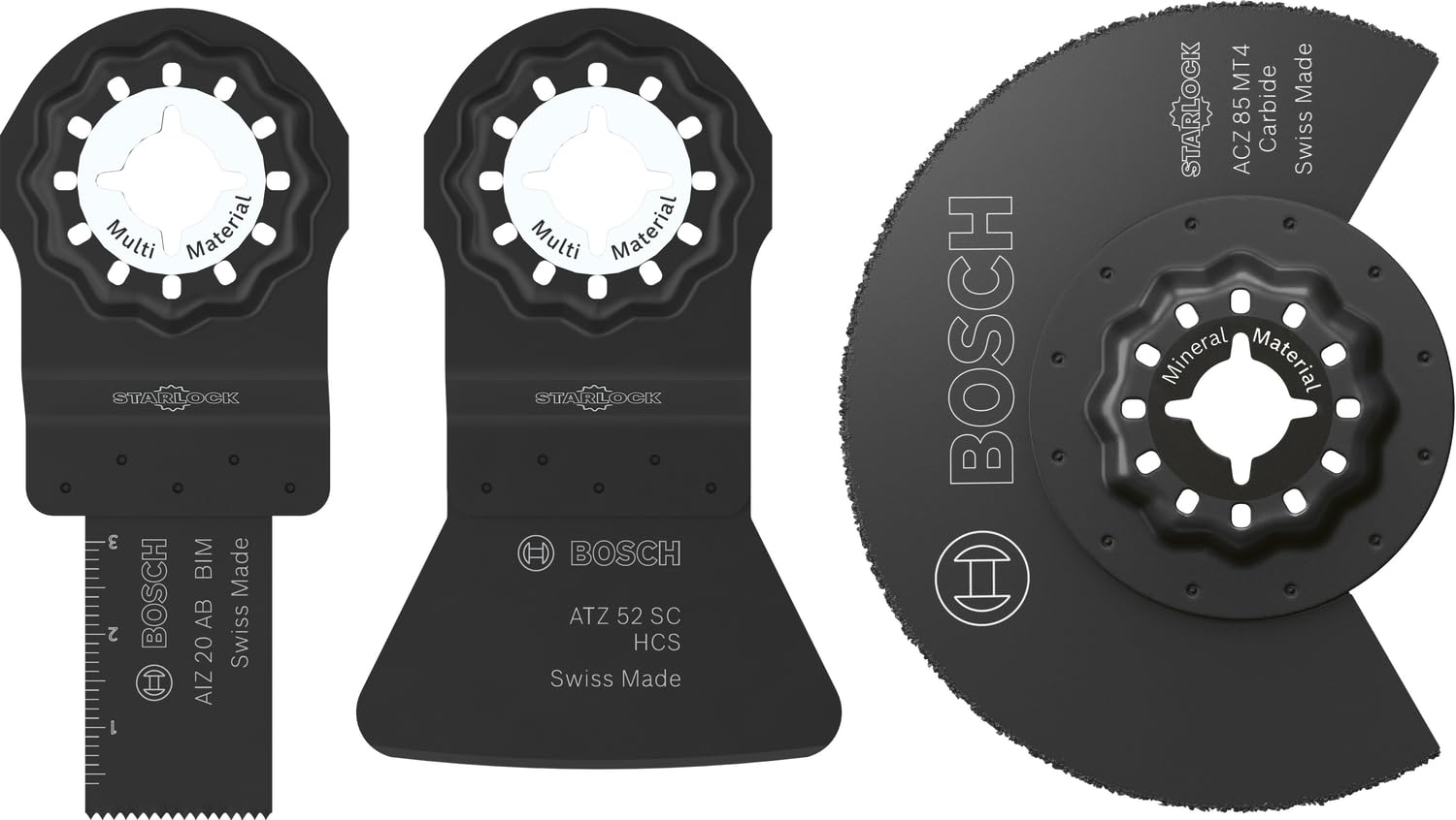 Bosch Starlock Set 3 Lame Multifunzione Legno Metallo
