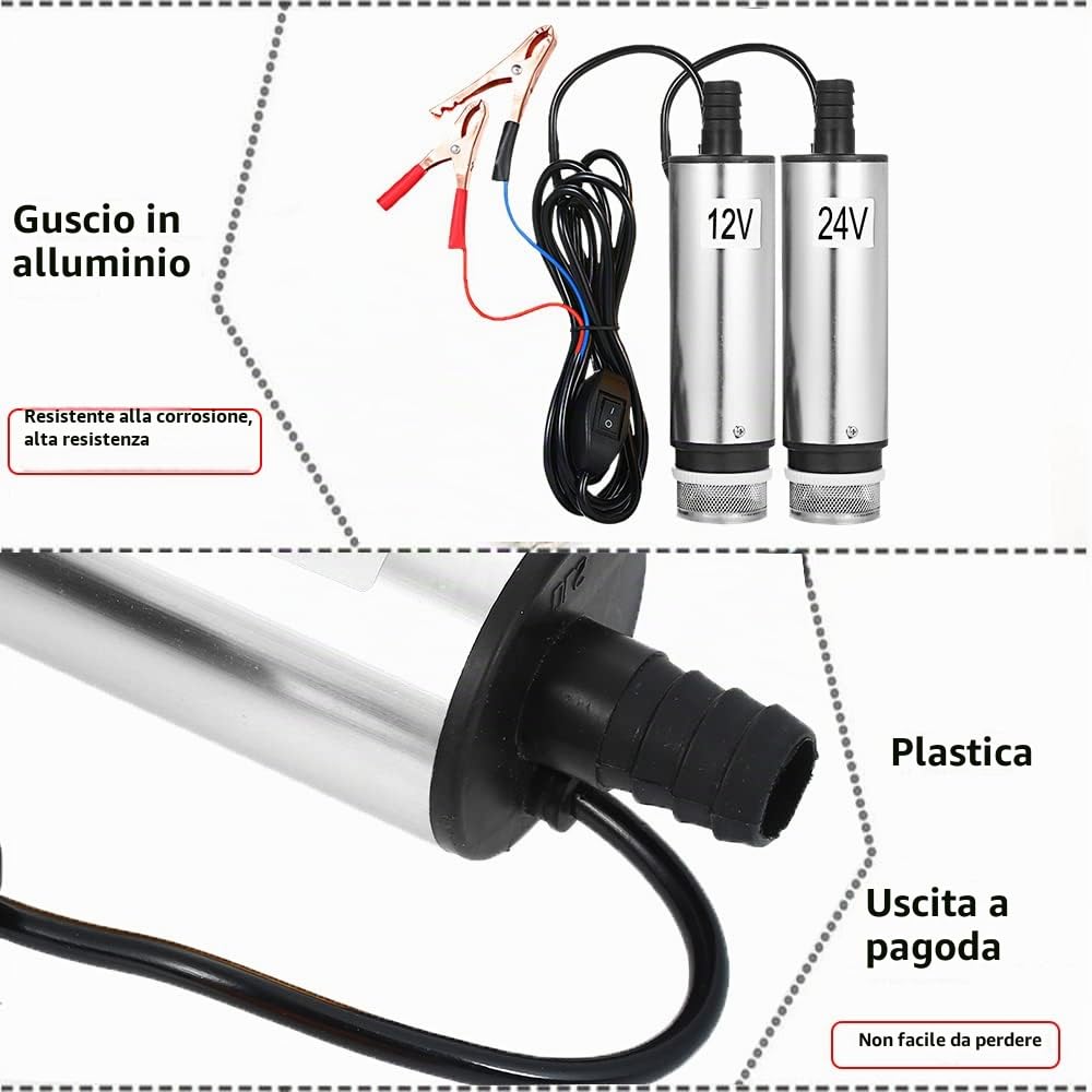 Weytoll Pompa Sommersa 12V 51mm 30 L/min