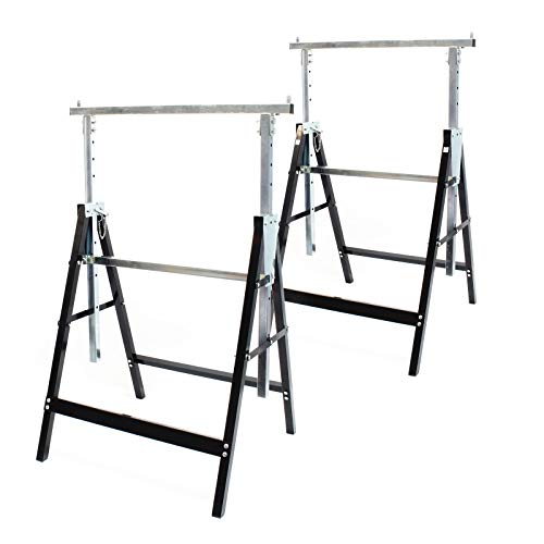 Wiltec Cavalletti Ponteggi Telescopici 80-130 cm 200 kg 2 pezzi