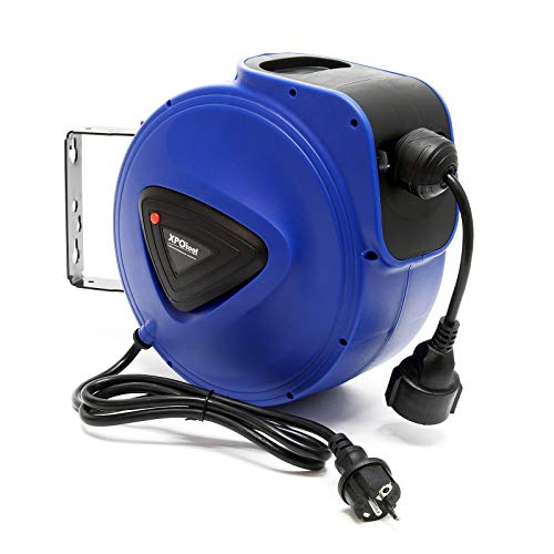 XPOtool Avvolgicavo Automatico 20 m Parete 180° 2300 W