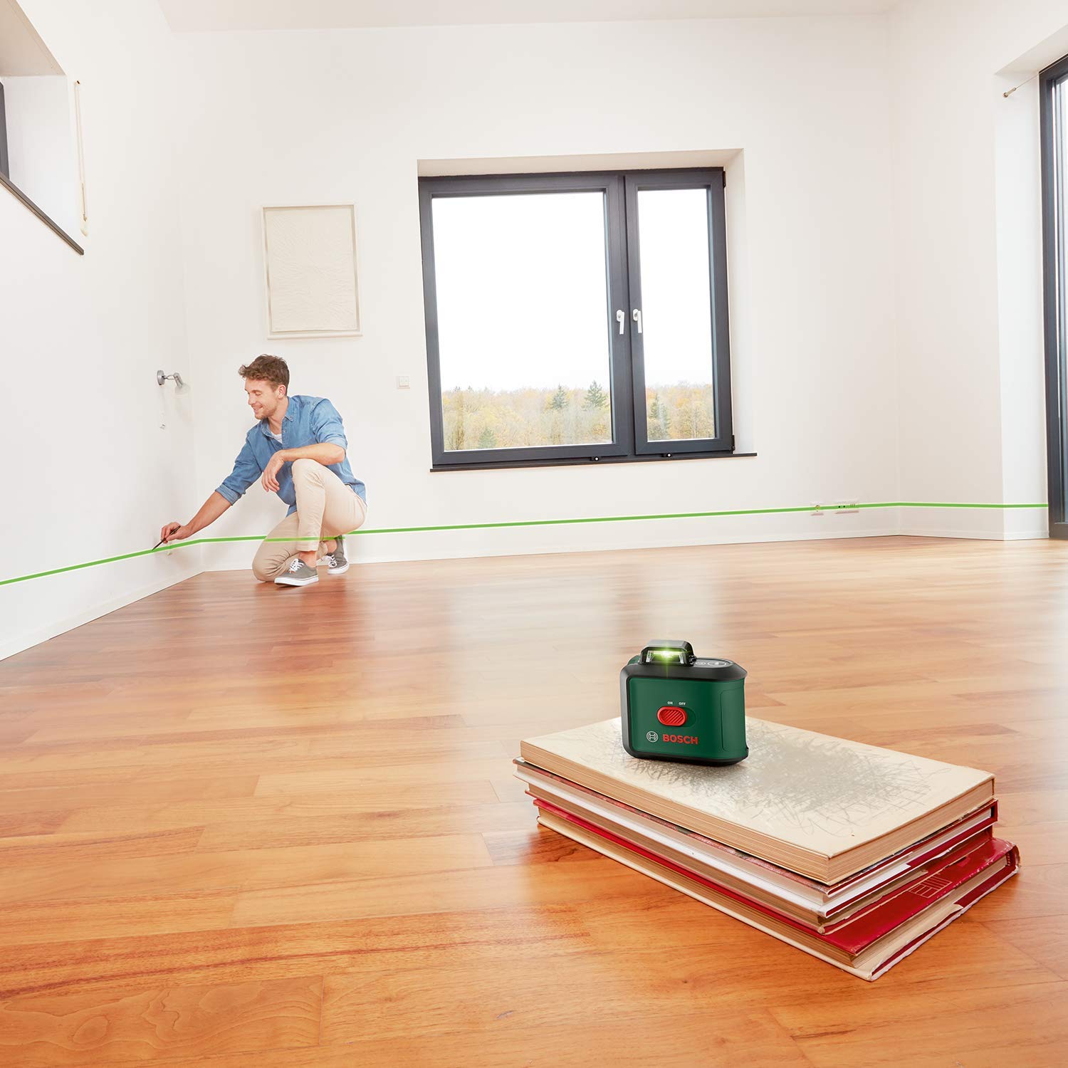 Bosch UniversalLevel 360 Livella Laser Verde Morsetto Treppiede