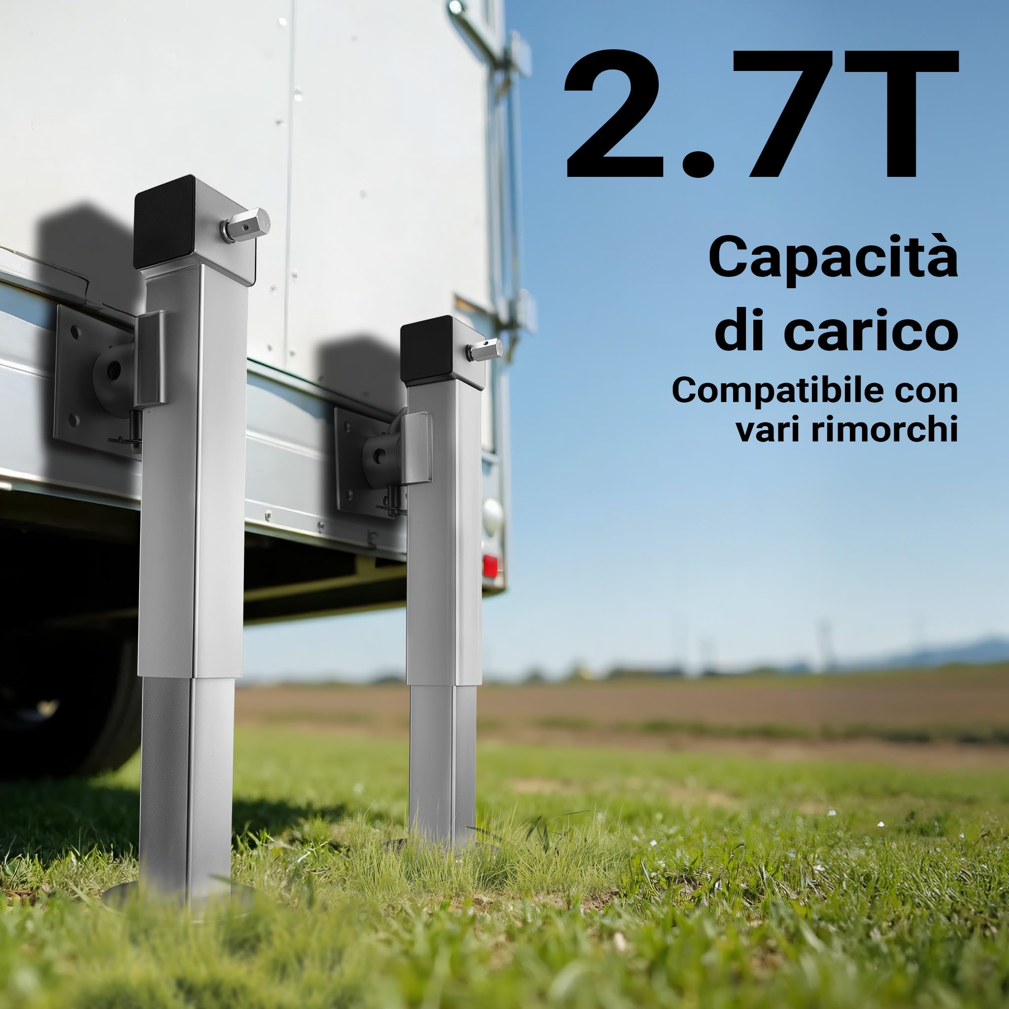 XPOtool stabilizzatori rimorchio piedi pieghevoli 1350kg 2pz