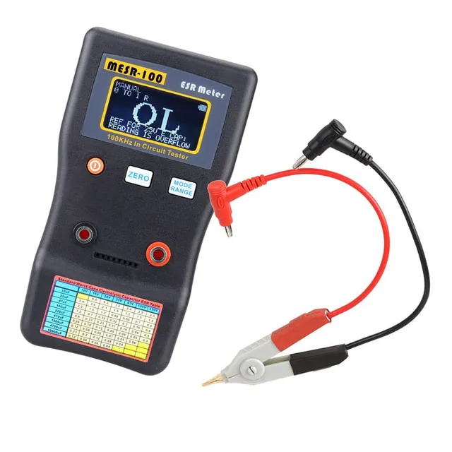 Weytoll MESR-100 V2 tester ESR condensatori 100 kHz clip SMD