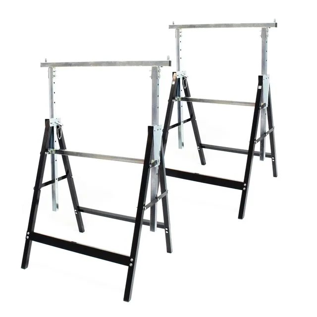 Wiltec Cavalletti Ponteggi Telescopici 80-130 cm 200 kg 2 pezzi