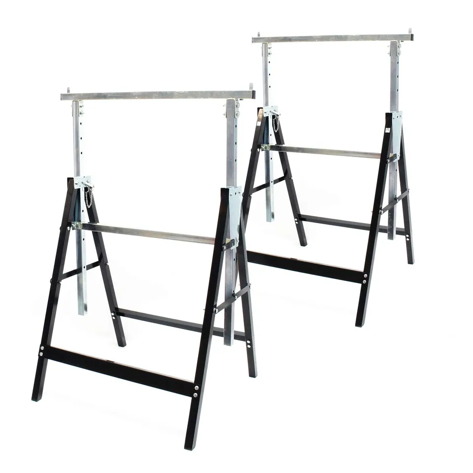 Wiltec Cavalletti Ponteggi Telescopici 80-130 cm 200 kg 2 pezzi