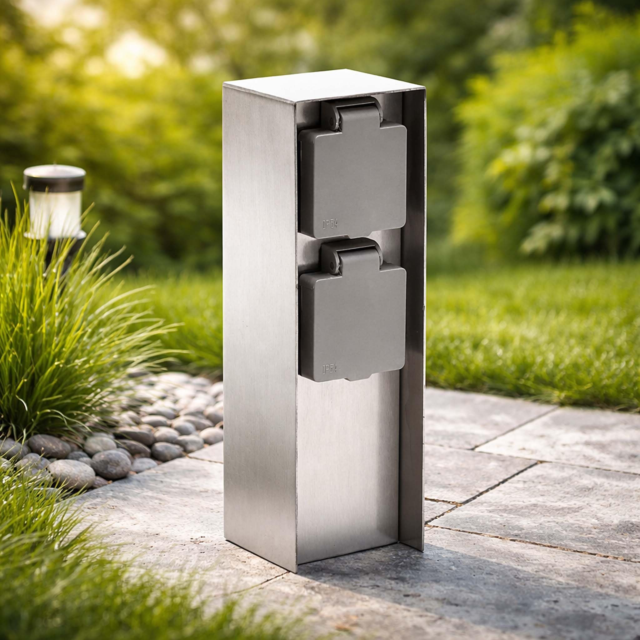 Wiltec Colonna Presa Giardino 2 Prese 230V IP44