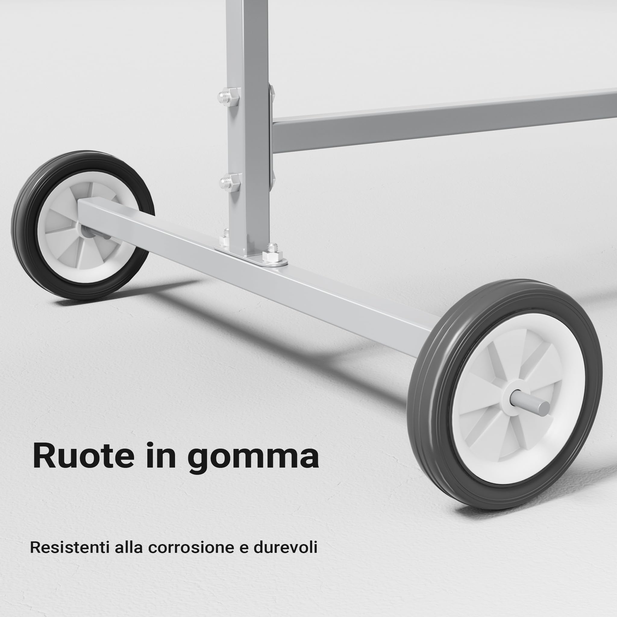 Wiltec Cavalletto Verniciatura Girevole 160 kg con Rotelle e Ganci