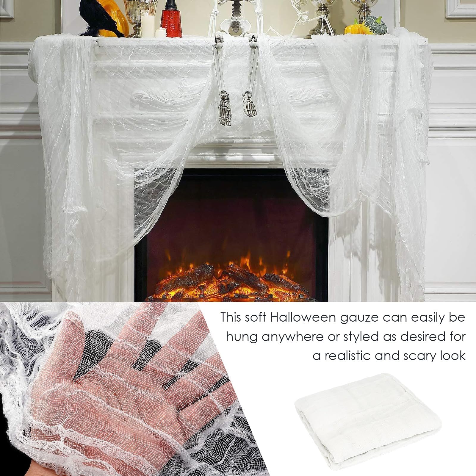 Wzone telo Halloween bianco spaventoso 215x500 cm