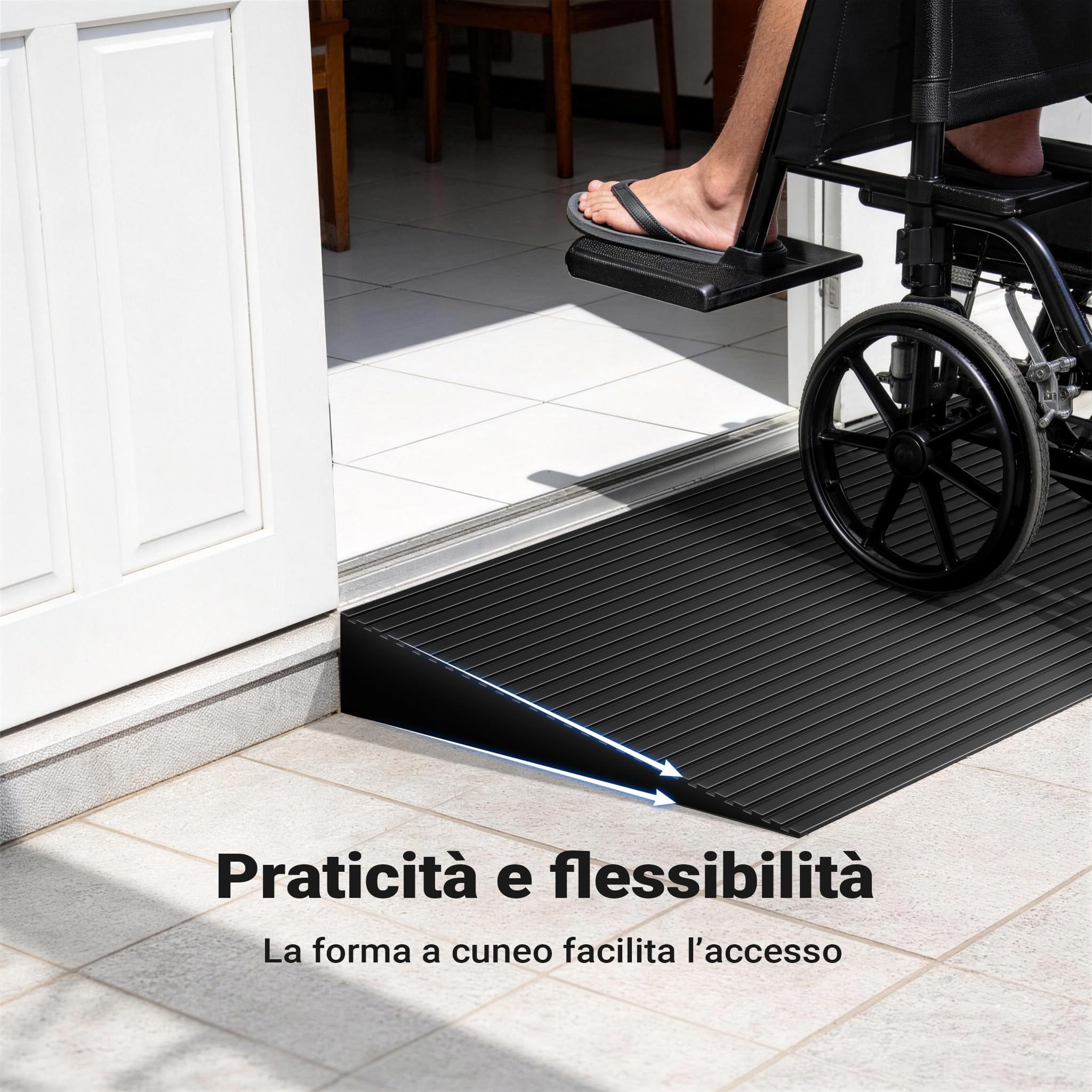 Wiltec Rampa Soglie Gomma 35x200x900 mm Antiscivolo