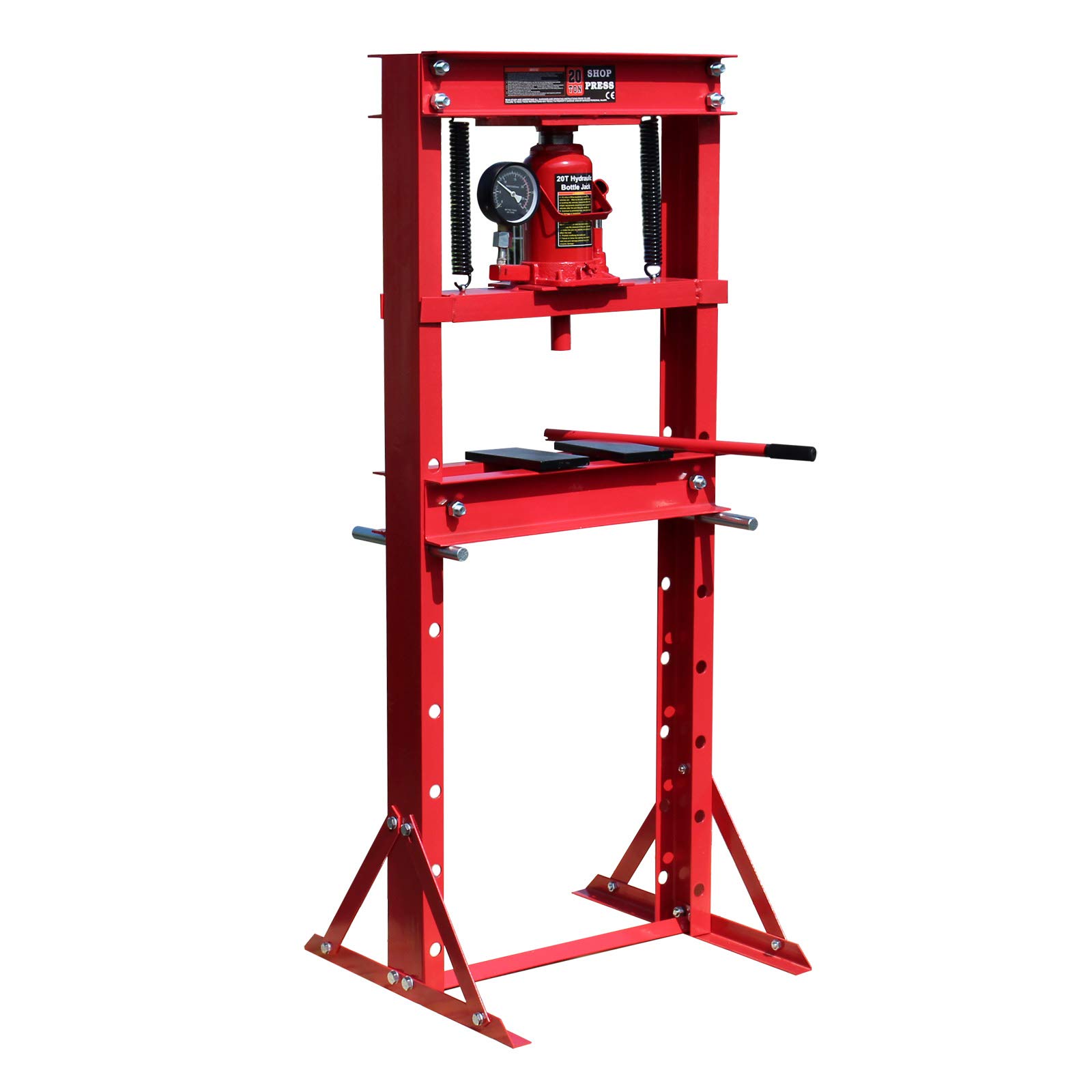 Wiltec Pressa Idraulica 20t con Manometro da Officina
