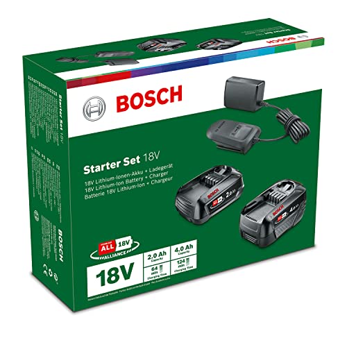Bosch Starter Set 18V Batterie 2+4 Ah Caricabatteria AL 18V-20