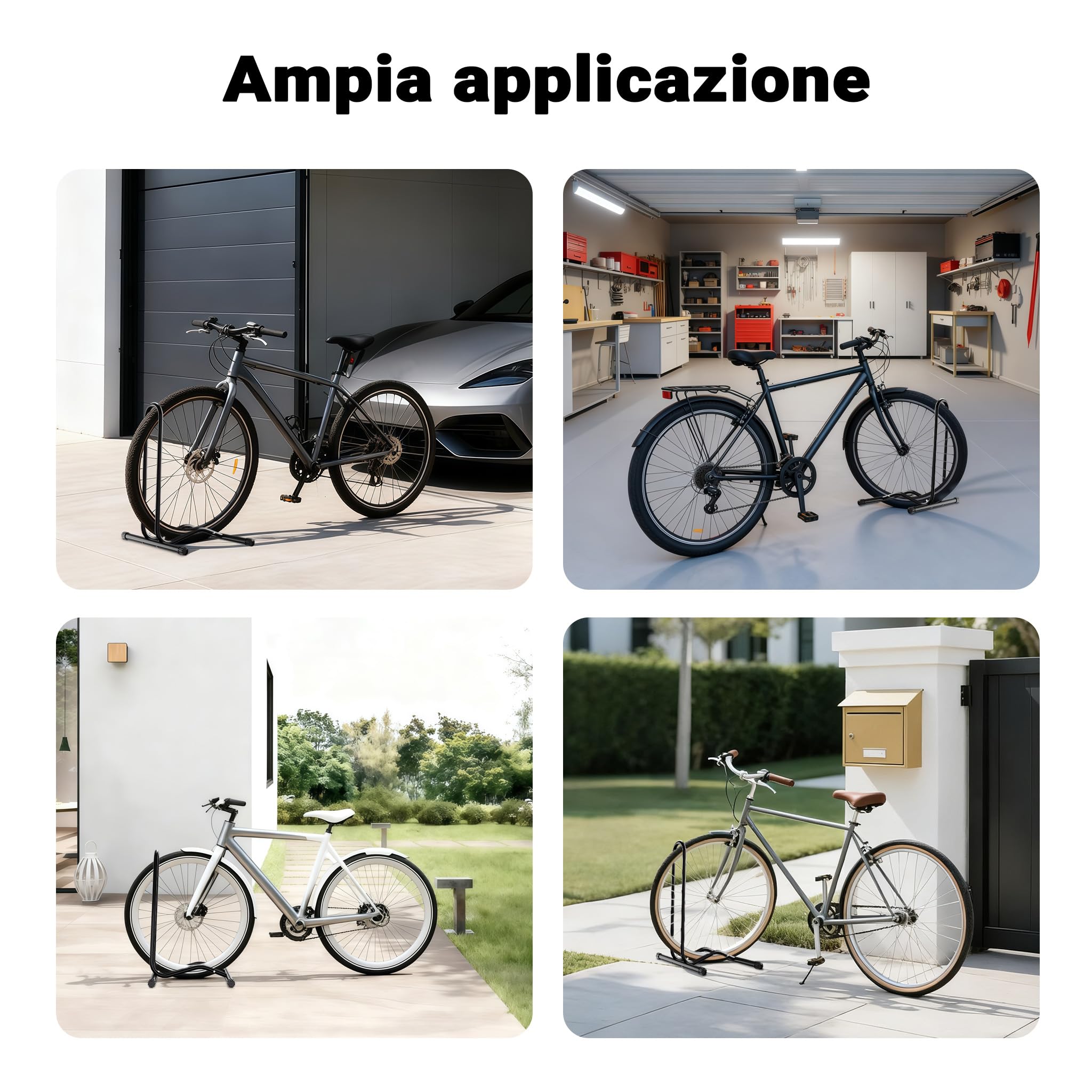 Wiltec portabici mobile cavalletto bici 1 posto 60mm