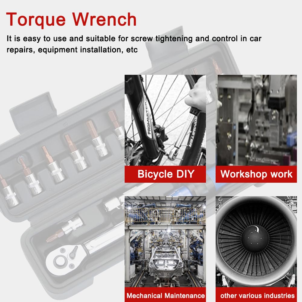 Weytoll Chiave Dinamometrica 1/4" 2-24 Nm Set 16 Pezzi