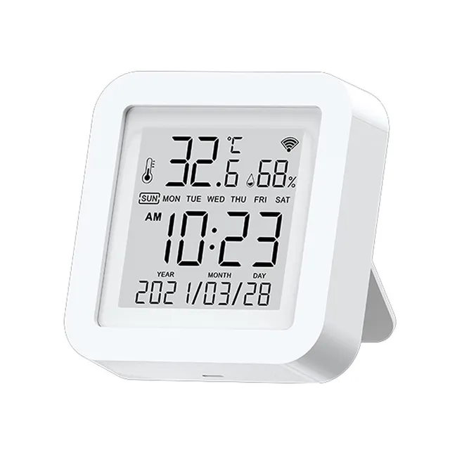 Weytoll Termometro Igrometro digitale WiFi Alexa calendario