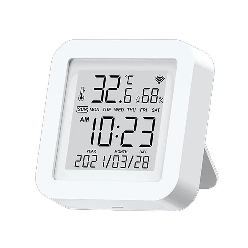 Weytoll Termometro Igrometro digitale WiFi Alexa calendario