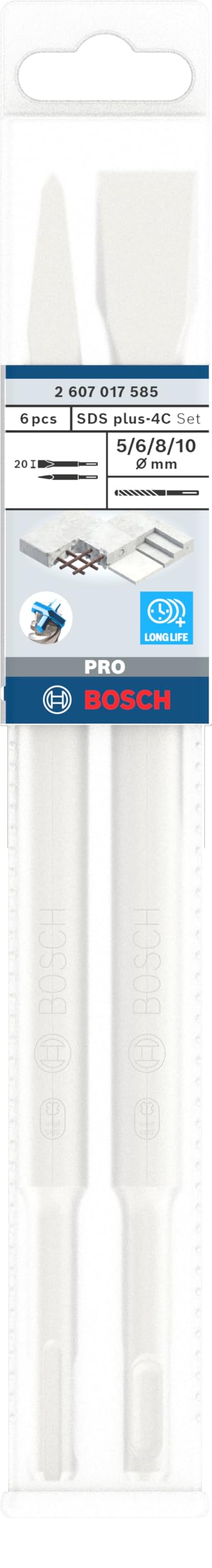 Bosch Professional SDS Plus-5 Set 6 Punte Scalpelli Cemento